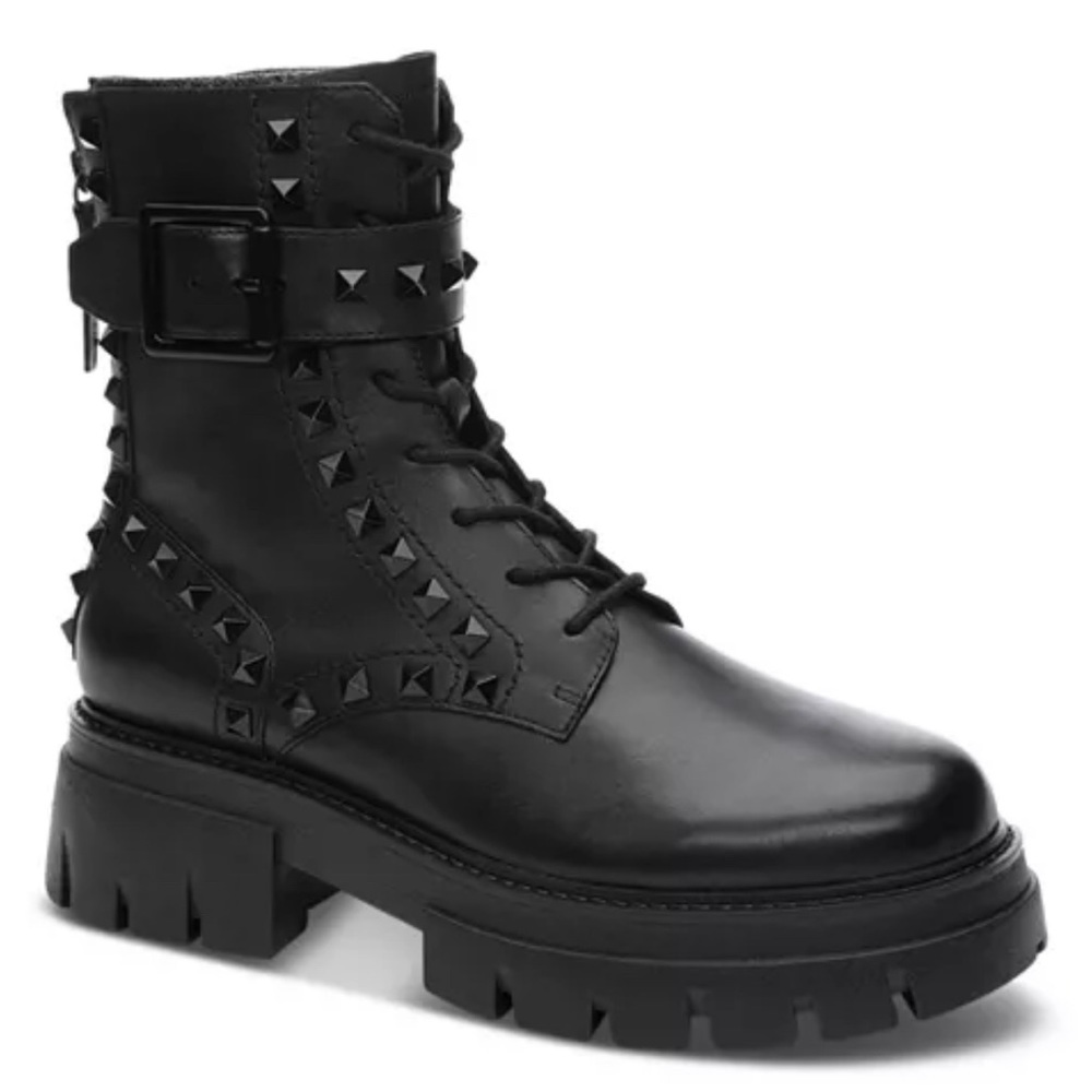 Ash Lucas Studded Lace Up Buckled Boots